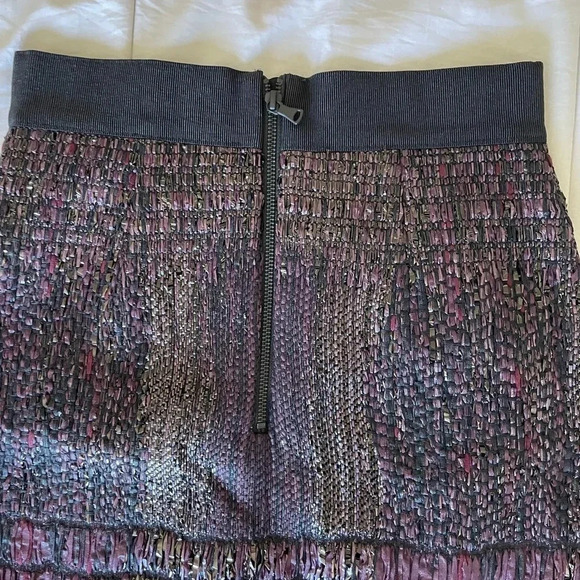 Milly metallic tweed fringe skirt - Picture 10 of 13